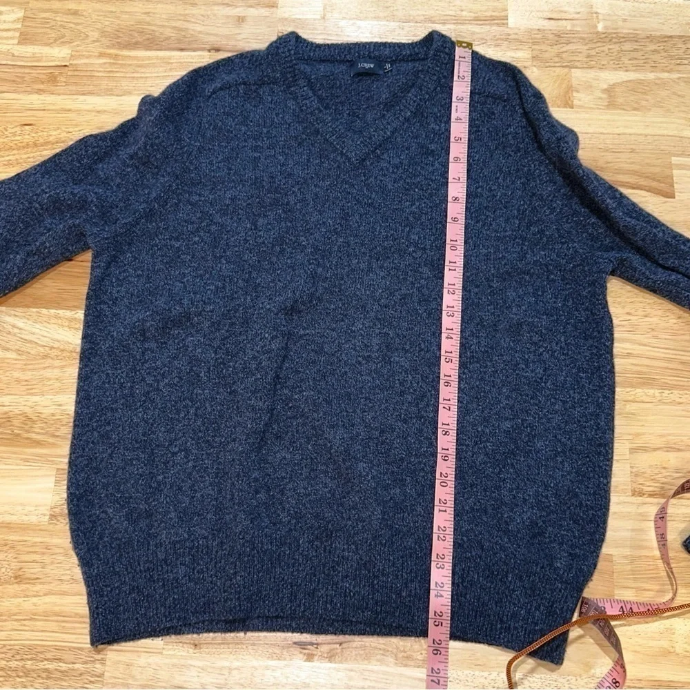 J.Crew Lambswool V-Neck Sweater - Blue, Size L